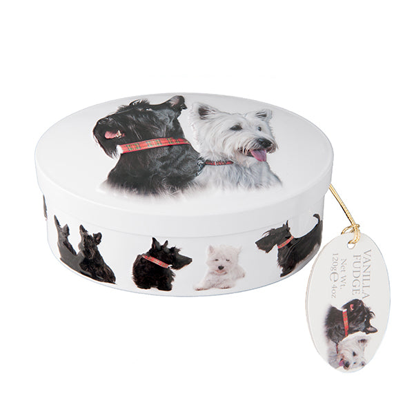 Gardiners of Scotland Scotty Dog- Vanilla Fudge Tin 120g