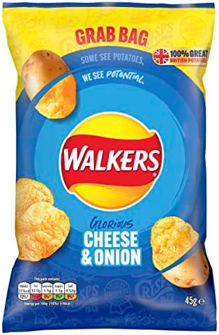 Walker's Cheese & Onion 'Grab Bag' BIG BAG! 45g- 24/02/24