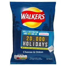 Walkers Cheese & Onion 32.5g - B.B.D 12/4/25