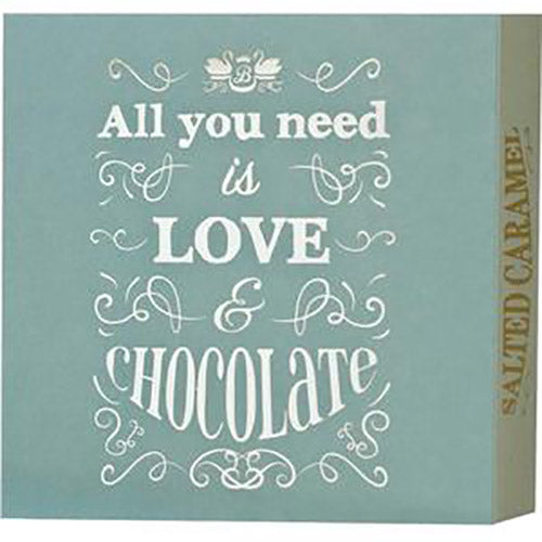 All you need is LOVE & CHOCOLATE- ANGLESEY SEA SALTED CARAMEL 100G